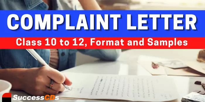 Complaint Letter Format And Examples Class 10