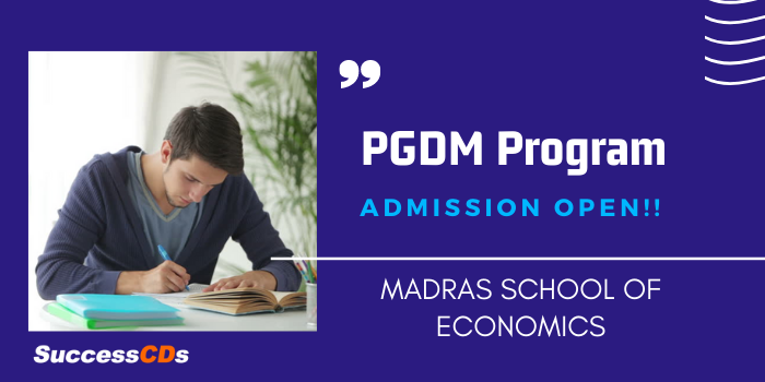 madras school of economics phd admission 2023