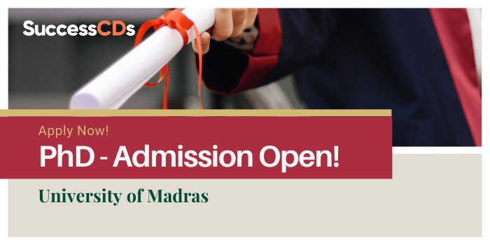 how to apply phd in madras university